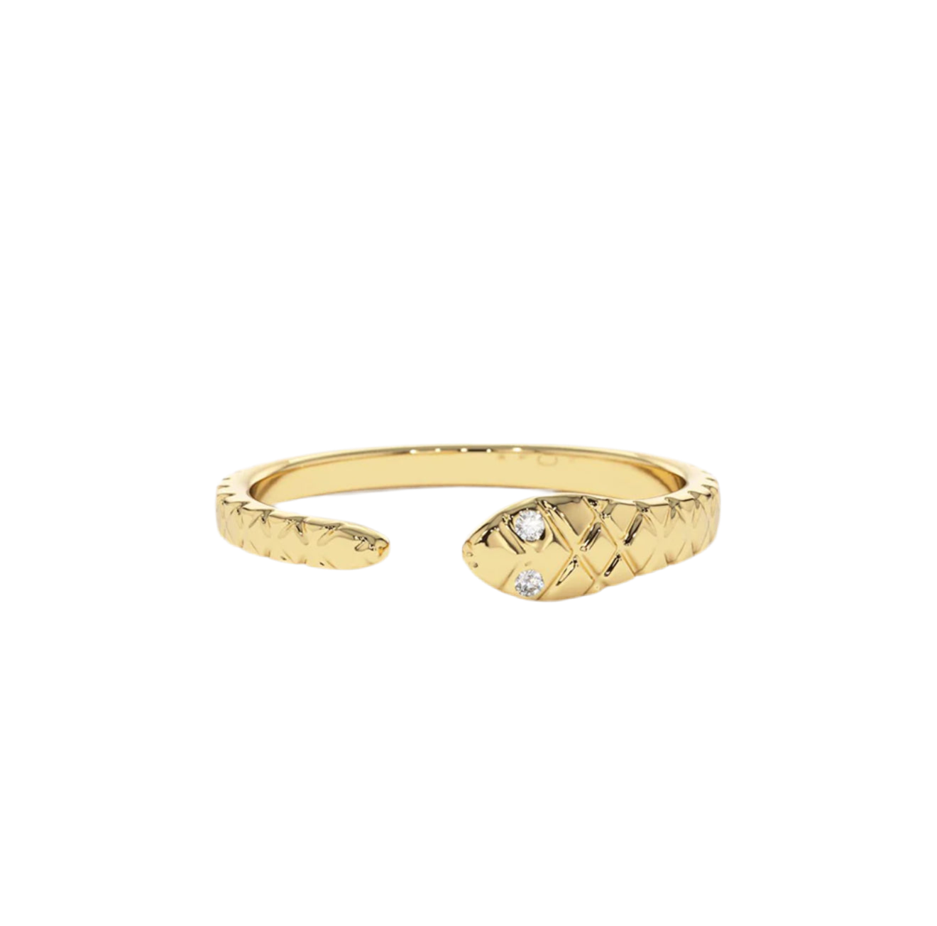 Serpenté – 14K Gold Diamond Snake Ring