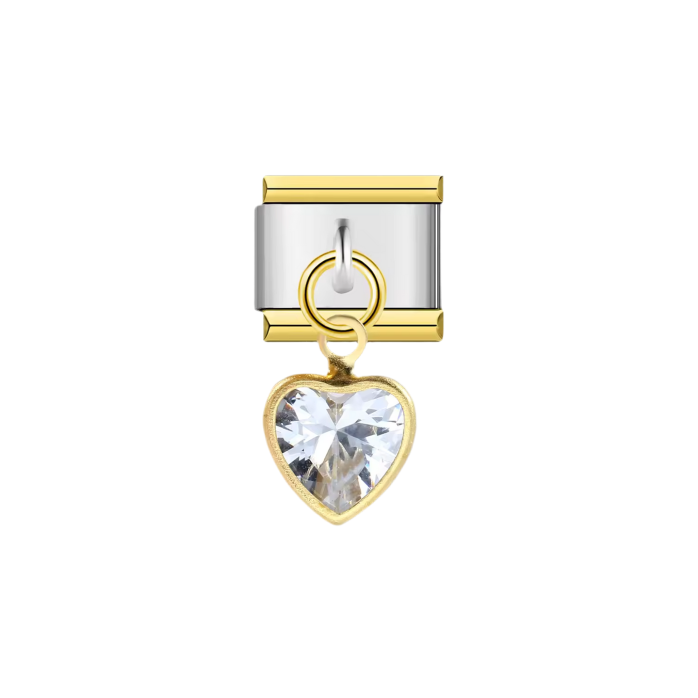 Heart-shaped diamond charm