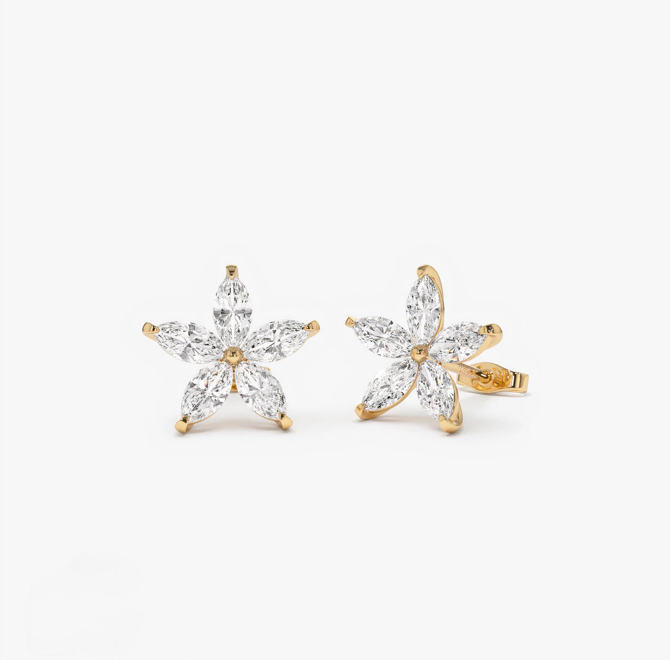 14K Bloom Diamond Studs