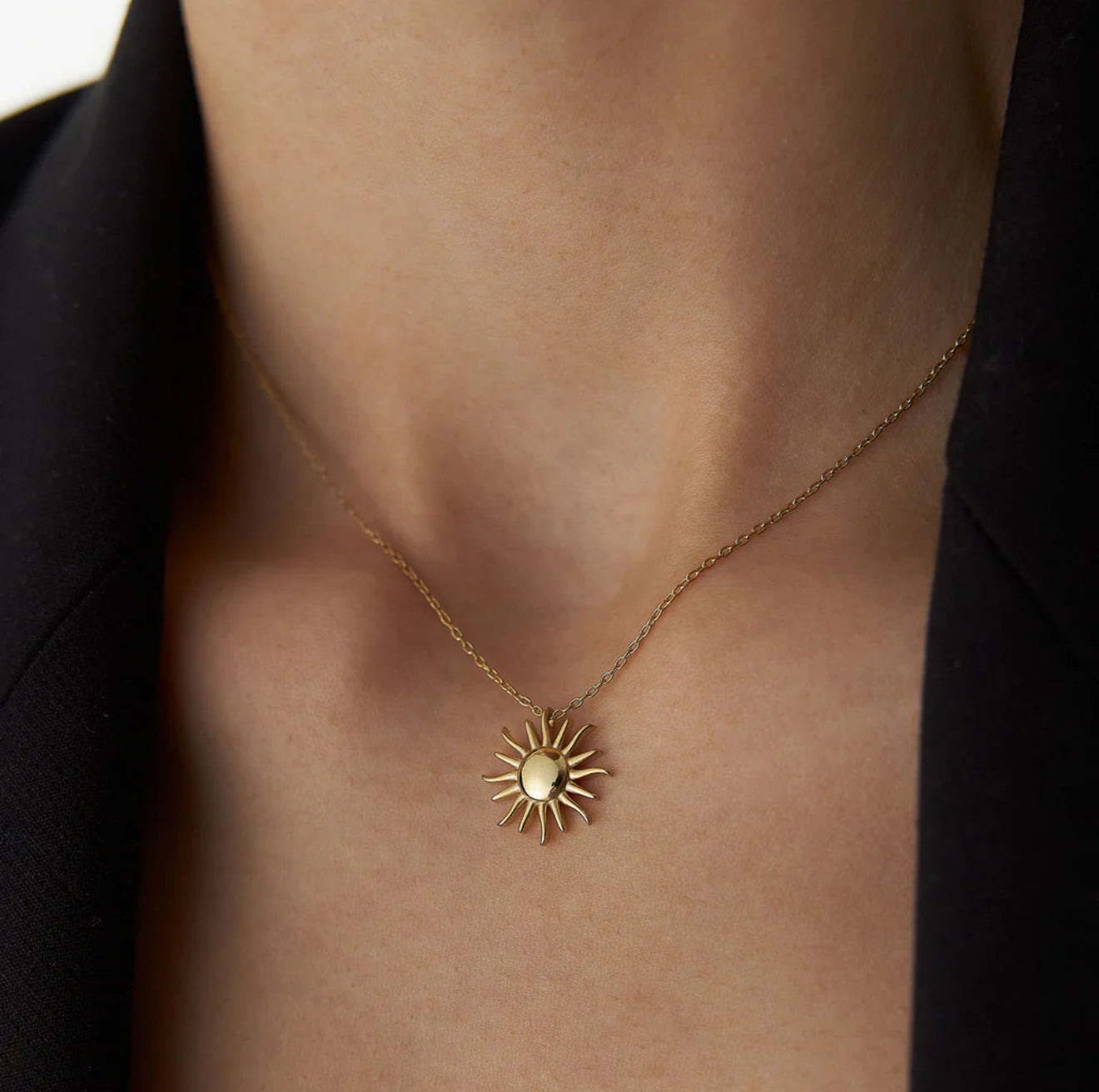 Luminous Sun 14K Gold Necklace