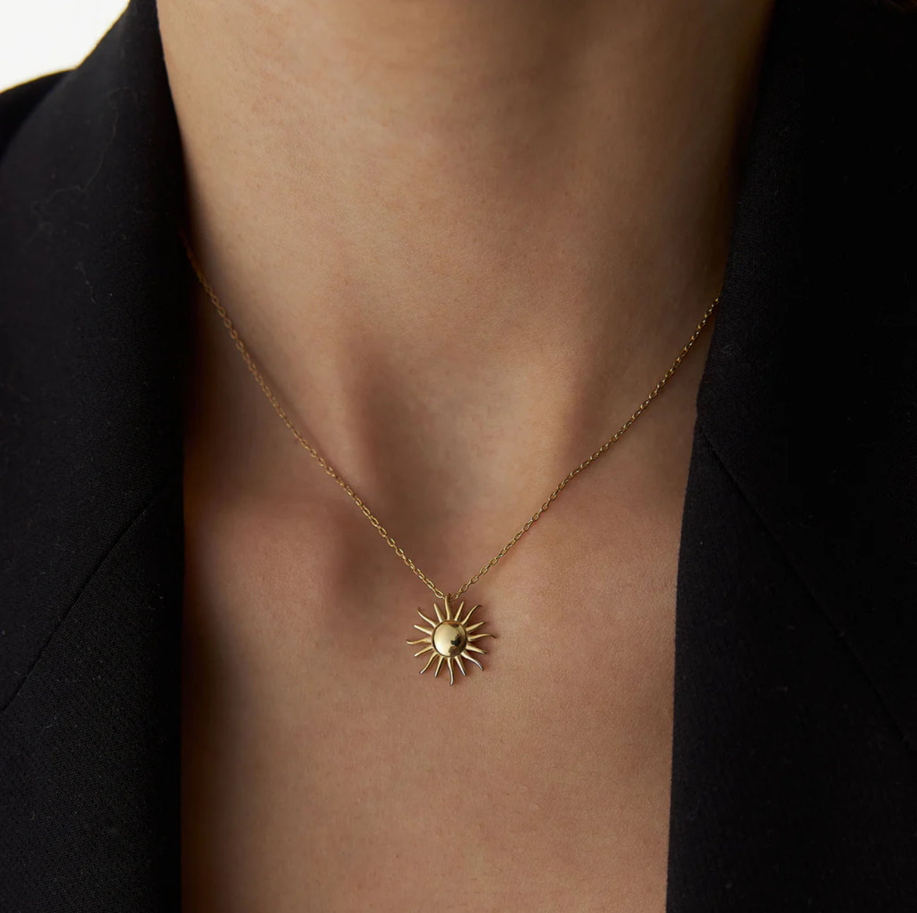 Luminous Sun 14K Gold Necklace