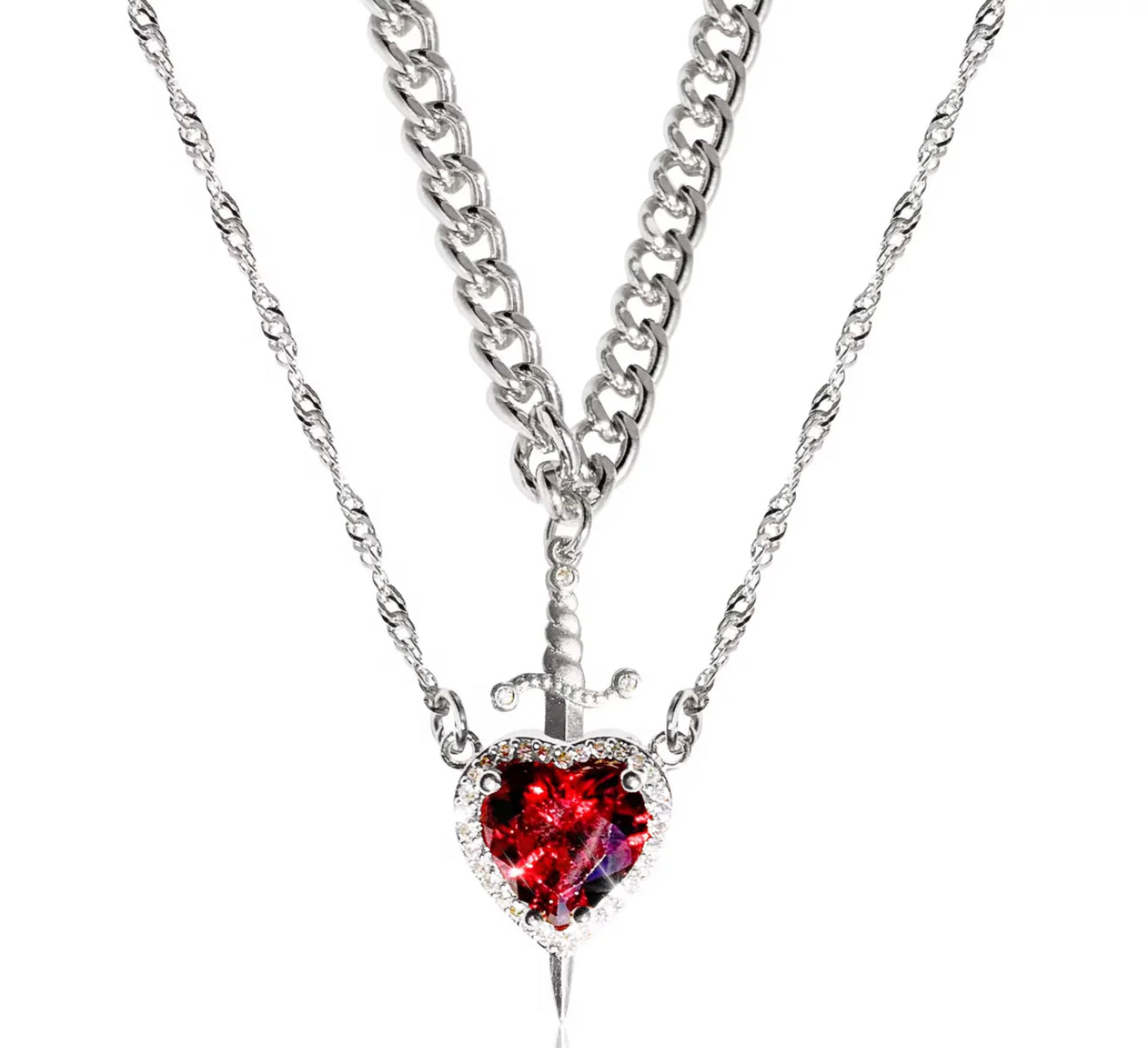 Heart Dagger Necklace