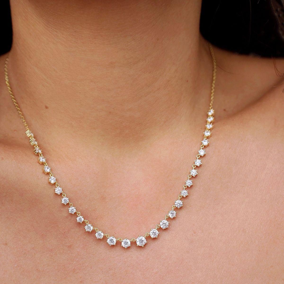 The Royal Radiance 18K Moissanite Necklace